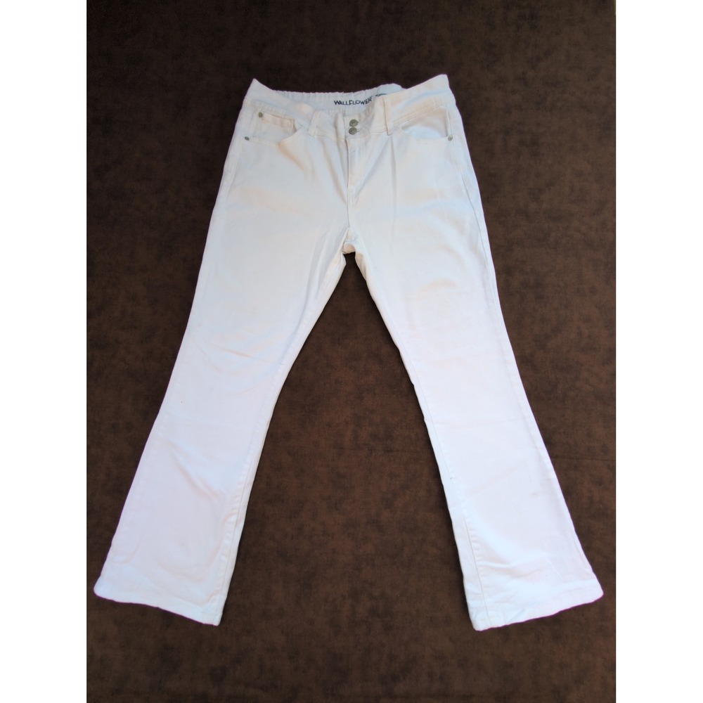 Wallflower White Luscious Curvy Fit Bootcut Stretch Jeans WNM14642B Size 15